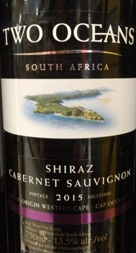 Вино  Two Oceans  Shiraz - Cabernet Sauvignon   2015  750 мл