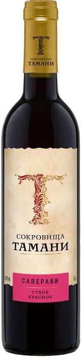 Вино Сокровища Тамани Саперави   красное сухое  750 мл