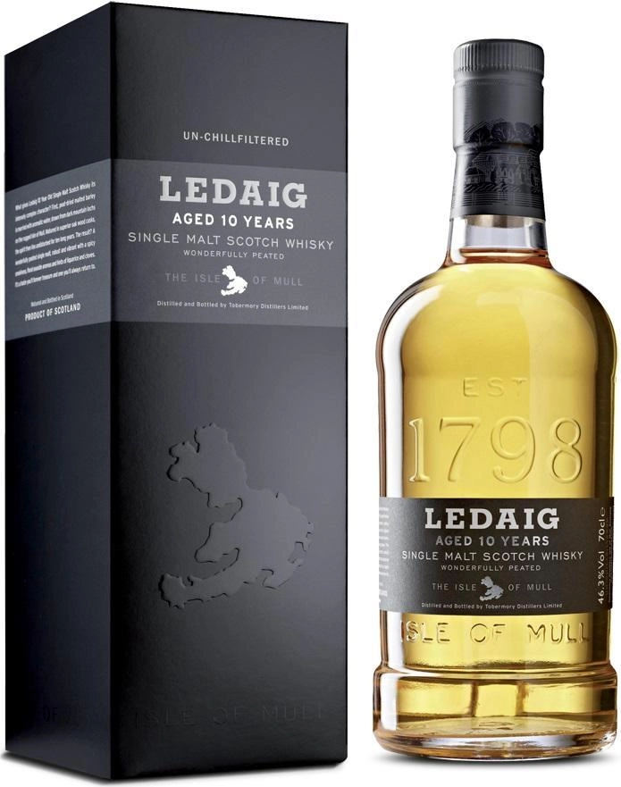 Виски Ledaig Aged 10 Years gift in box   700 мл
