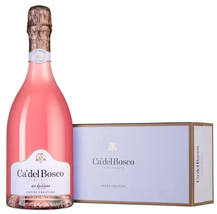 Игристое вино Ca'Del Bosco Franciacorta Cuvee Prestige Brut Rose gift box  2020 750 мл