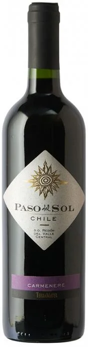 Вино TerraMater,  Paso del Sol Carmenère Пасо дель Соль Карменер 2014 750 мл