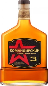 Коньяк Командирский  3-летний фляга КВКЗ 250 мл