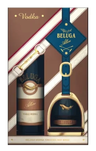 Водка  Белуга Аллюр подарочная упаковка картон  700 мл + рокс
