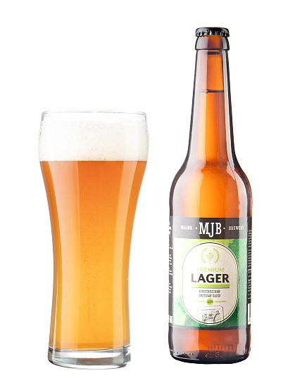 Пиво MJB Premium lager стекло   500 мл 4,5%