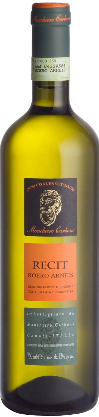 Вино Monchiero Carbone RECIT Roero Arneis Piemonte Монкьеро Карбоне Речит Роеро Арнеис Пьемонт 2016 375 мл