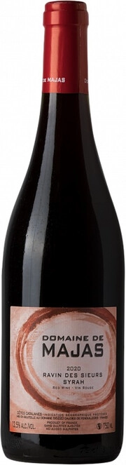 Вино Domaine de Majas  "Ravin des Sieurs"  Cotes Catalanes 2020 750 мл