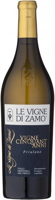 Вино Le Vigne Di Zamo  Vigne Cinquant'anni" Friulano  Винье Чинкуант Анни  Фриулано  2009 750 мл