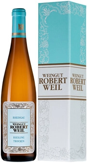 Вино Robert Weil Rheingau Riesling Trocken gift in box Роберт Вайль Рейнгау Рислинг Трокен в подарочной упаковке 2021 750 мл