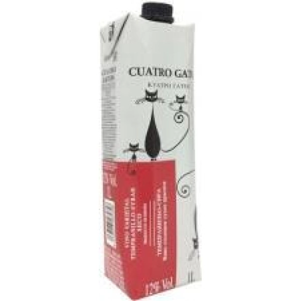 Вино Cuatro Gatos Tempranillo - Syrah  1000 мл