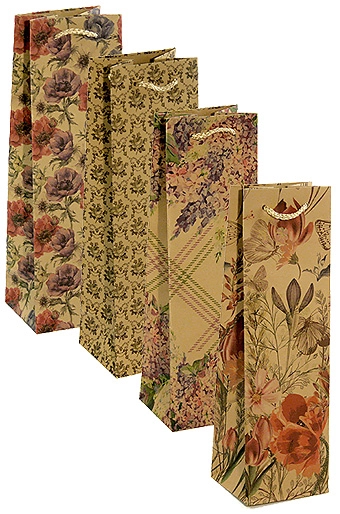 Сумка крафт эко 14/F106 с рисунком