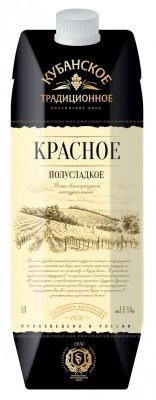 Вино Союз-Вино Кубанское Традиционное белое полусладкое 1000 мл