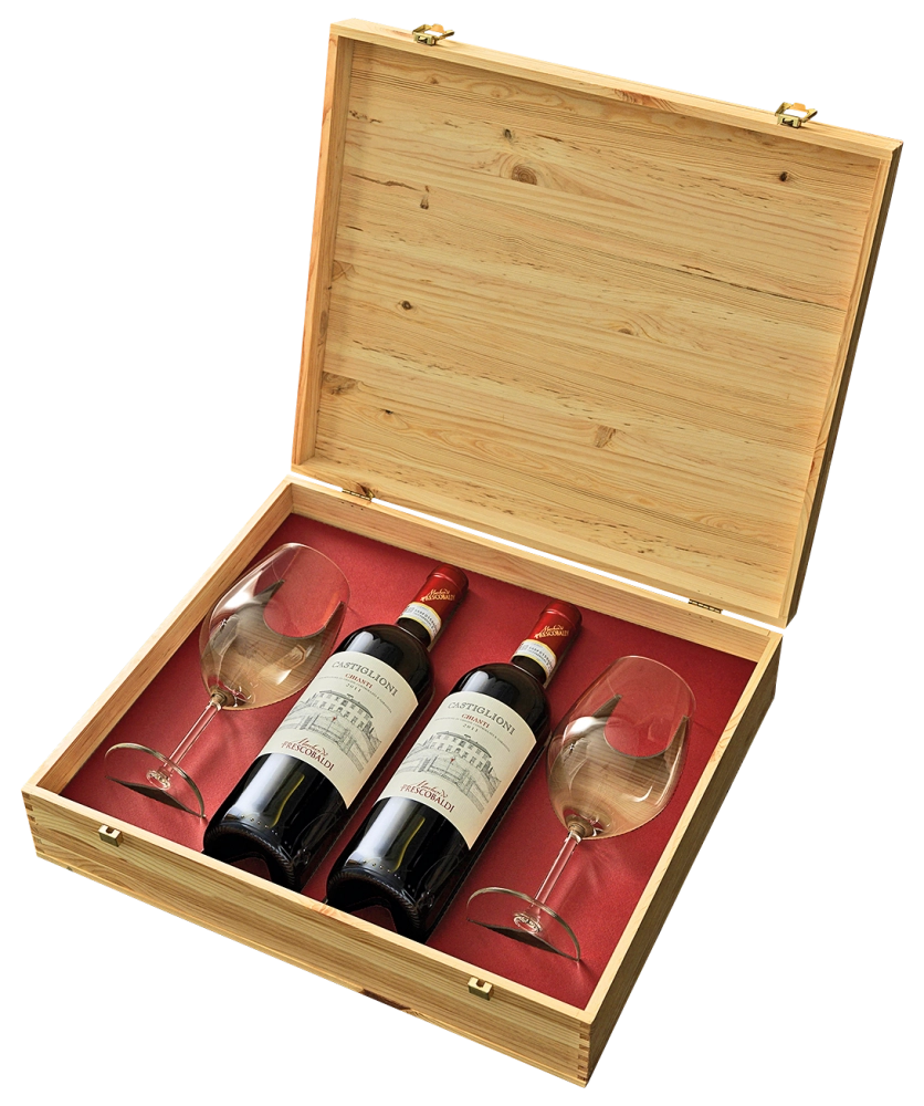 Вино Castiglione 2 bottle + 2 glass   2018 750 мл