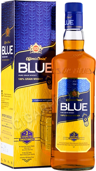 Виски Officers Choice Blue Pure Grain Whisky gift box  750 мл