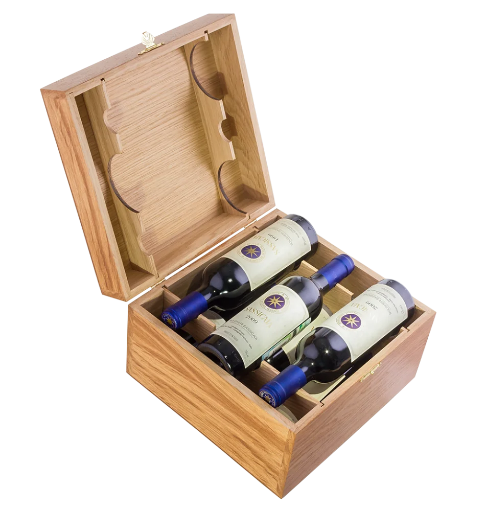 Винный набор Tenuta San Guido Sassicaia set of 6 bottles Сассикайя  набор из 6 бутылок  ( по  2 шт - 2000,  2005, 2010 ) по 750 мл