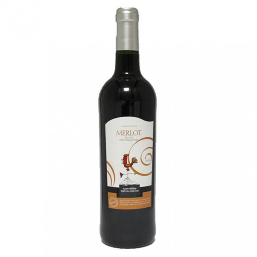 Вино  Amelie Latourelle  Merlot  Амели Лятурель Мерло полусладкое 2019  750 мл