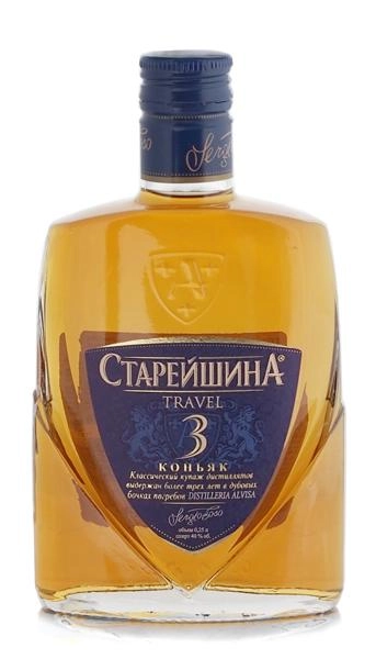 Коньяк Ставропольский ВКЗ Старейшина Трэвел 3 года 250 мл
