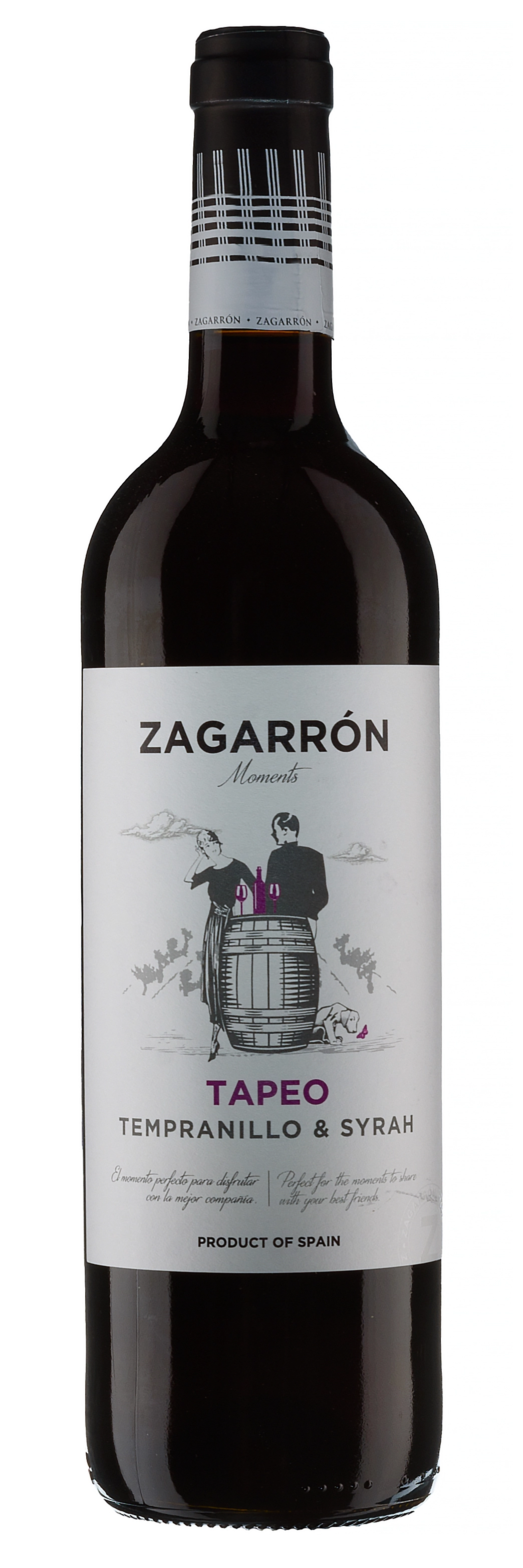 Вино Zagarron  Moments  Tapeo Tempranillo-Syrah, La Mancha DO Загаррон  Моментс  Тапео Темпранильо-Сира  2018 750 мл