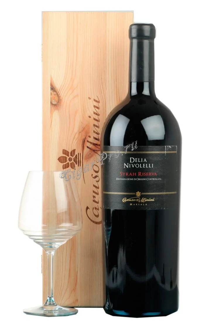 Вино Caruso&Minini Delia Nivolelli Syrah Riserva gift in box Карузо&Минини Делиа Ниволелли Сира Ризерва в деревянном ящике 2010 1500 мл