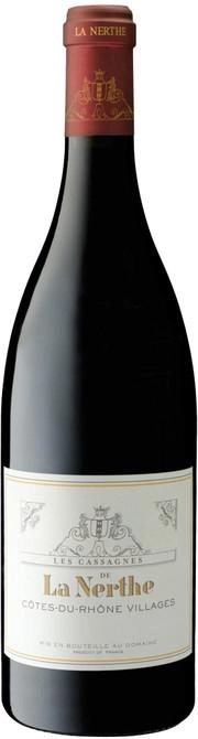 Вино Les Cassagnes de La Nerthe Rouge Cotes du Rhone Villages AOC Ле Кассаньде Ла Нерт Руж 2020 750 мл