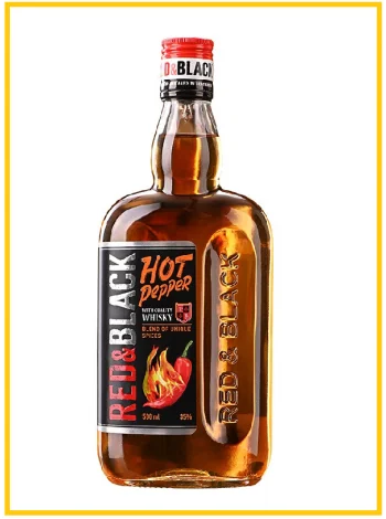 Настойка Рэд & Блэк Хот Пеппер на основе виски полусладкая  500 мл