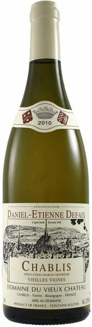 Вино Daniel-Etienne Defaix Chablis Vieilles Vignes AOC Даниэль-Этьен Дефе Шабли Вьей Винь 2012 750 мл