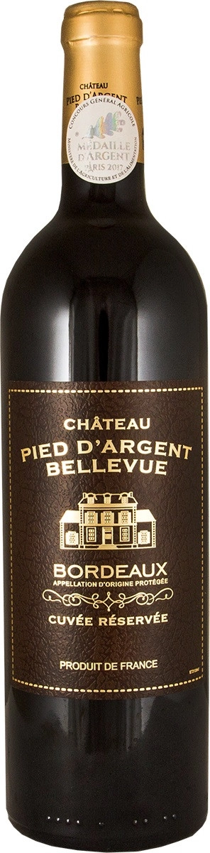 Вино Сhateau Pied d'Argent Bellevue Bordeaux Шато Пье Д'Аржан Белльвю Бордо 750 мл