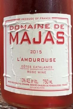 Вино Domaine de Majas L'Amourouse Rosé   2018 750 мл