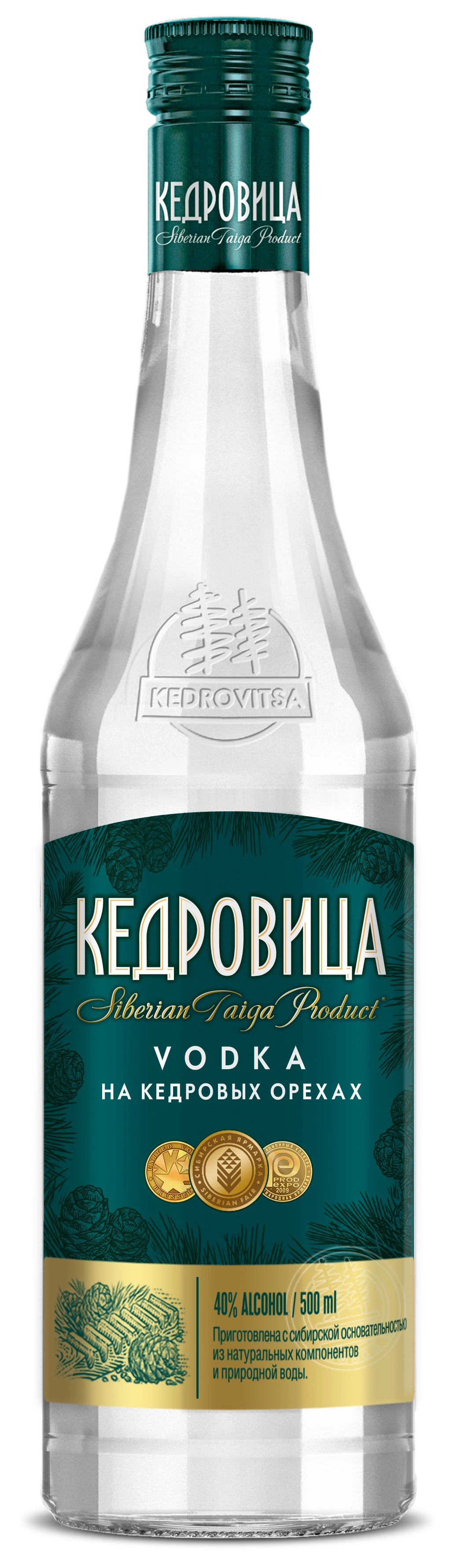Водка Кедровица на Кедровых Орехах  500 мл