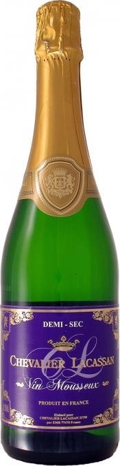 Игристое вино Chevalier Lacassan Vins Mousseux Demi-Sec,Шевалье Лакассан Игристое 0.75 л