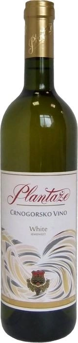 Вино Plantaze Crnogorsko Vino White Semi-sweet  Плантаже Черногорское Вино Белое Полусладкое 750 мл