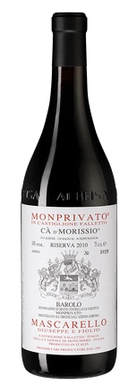 Вино Mascarello  Barolo Riserva Monprivato Ca d'Morissio DOCG Маскарелло  Бароло Ризерва Монпривато  Ка д'Мориссио 2010 750 мл