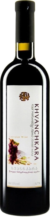 Вино  Хванчкара Кахетинское традиционное виноделие  750 мл 12%