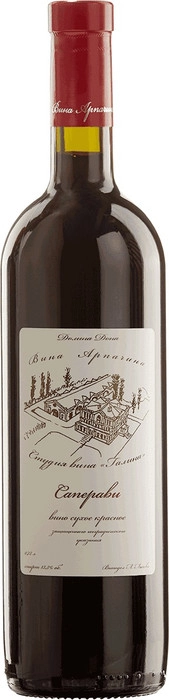 Вино  Студия вина " Галина "  Вина Арпачина  ЗНМП Саперави  полусухое 2018 750 мл  15,5%