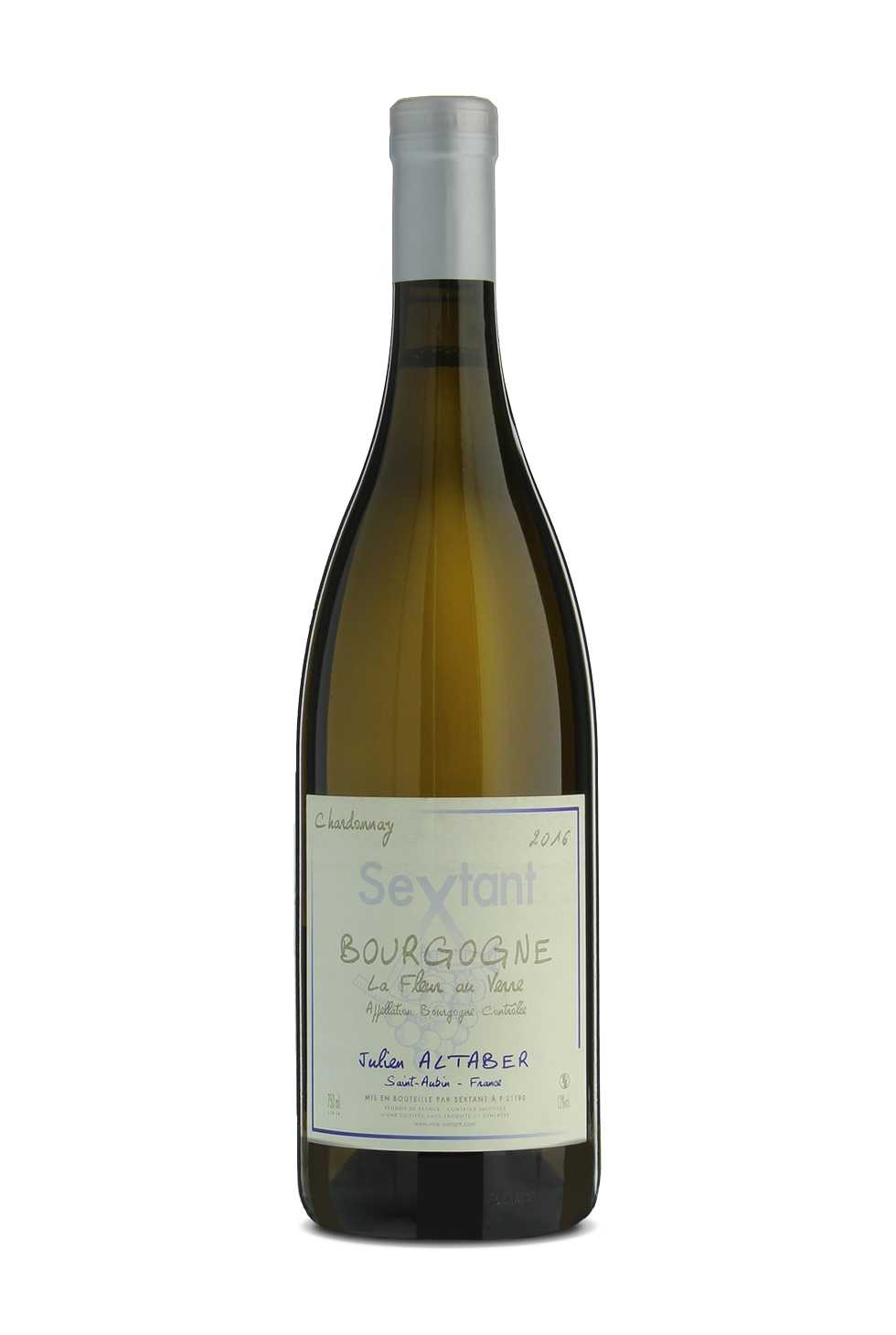 Вино Julien Altaber Sextant La Fleur Au Verre Bourgogne Chardonnay AOC Жюльен Альтабер Секстан Ла Флёр о Вер Бургонь Шардоне 2021  750 мл