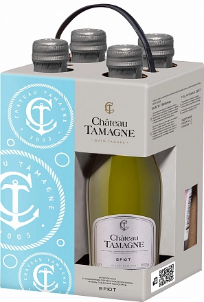 Игристое вино Chateau Tamagne Brut in cluster package 4  200 мл