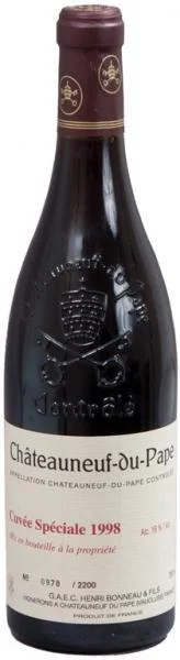 Вино Henri Bonneau, Chateauneuf du Pape  Cuvee Speciale Анри Бонно  Шатонёф-дю-Пап  Кюве Спесьяль 1998 750 мл