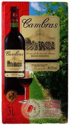 Вино Камбрас кр. п/сл 3л 10% (6)