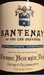 Вино Pierre Bouree Fils Gravieres Santenay Premier Cru  AOC Пьер Бури Фис Сантене Премье Крю Ле Гравьер 2000 750 мл