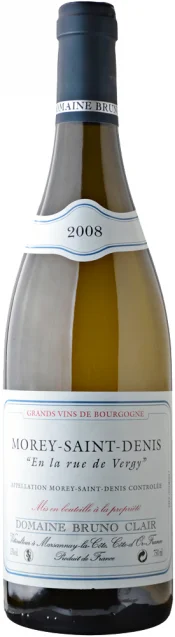 Вино Domaine Bruno Clair En la rue de Vergy  Blanc  Morey-Saint-Denis AOC Ан ля рю де Вержи  Блан 2008  750 мл