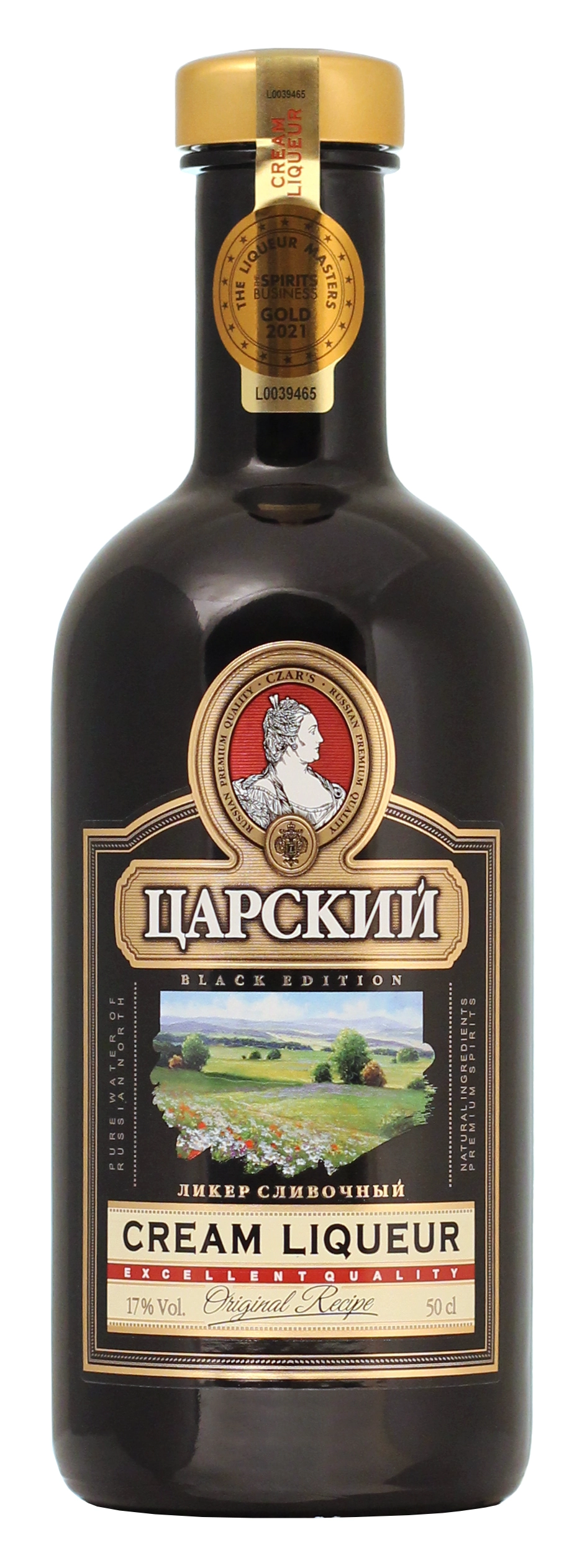 Ликер Ладога Царский сливочный черный 500 мл
