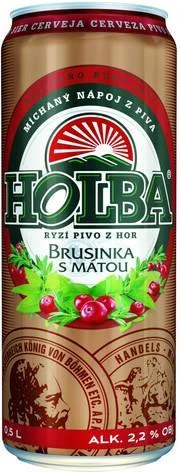 Пивной напиток  Holba Brusinka s Matous  in can Холба Брусника с Мятой Ж/Б 500 мл