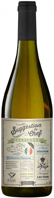Вино   Suggestion du Chef  Сюгжестион дю Шеф Совиньон Блан  2022  750 мл
