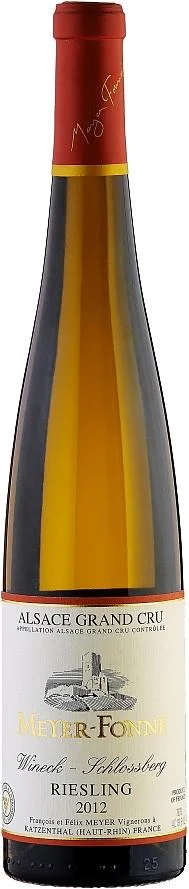 Вино Meyer-Fonne, Riesling Wineck-Schlossberg Grand Cru AOC, 2012/Вино Мейер-Фонне, Рислинг Винек-Шлосберг Гран Крю, 2012, 0,75