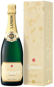 Шампанское Lanson Ivory Label Demi-Sec gift box  2014  750 мл