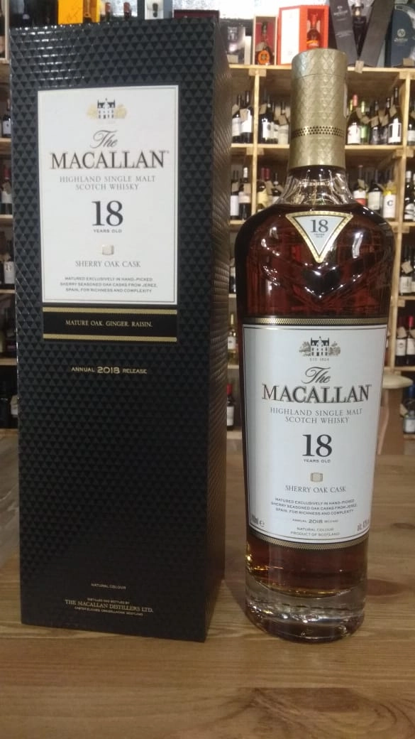 Виски Macallan 18 Years Old   700 мл Виски Макаллан Шерри Оак Каск Солодовый в п/у 18 лет 700 мл  