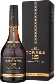 Бренди Torres 15 Reserva Privada   gift box Торрес Резерва Привада 15 лет в подарочной коробке,  700 мл