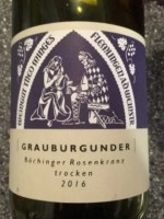 Вино  Theo Minges VDP Grauburgunder ERSTE LAGE trocken Boechinger Rosenkranz BIO     2018 750 мл