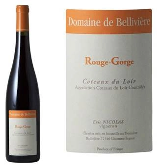 Вино Domaine de Belliviere Le Rouge-GorgeАОС Coteaux de Loire  2015 750 мл