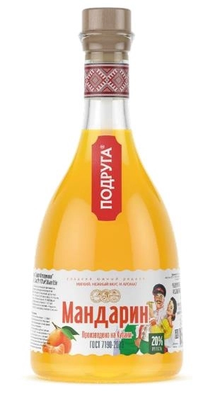 Настойка ЛВЗ Фортуна Подруга Мандариновая сладкая 500 мл