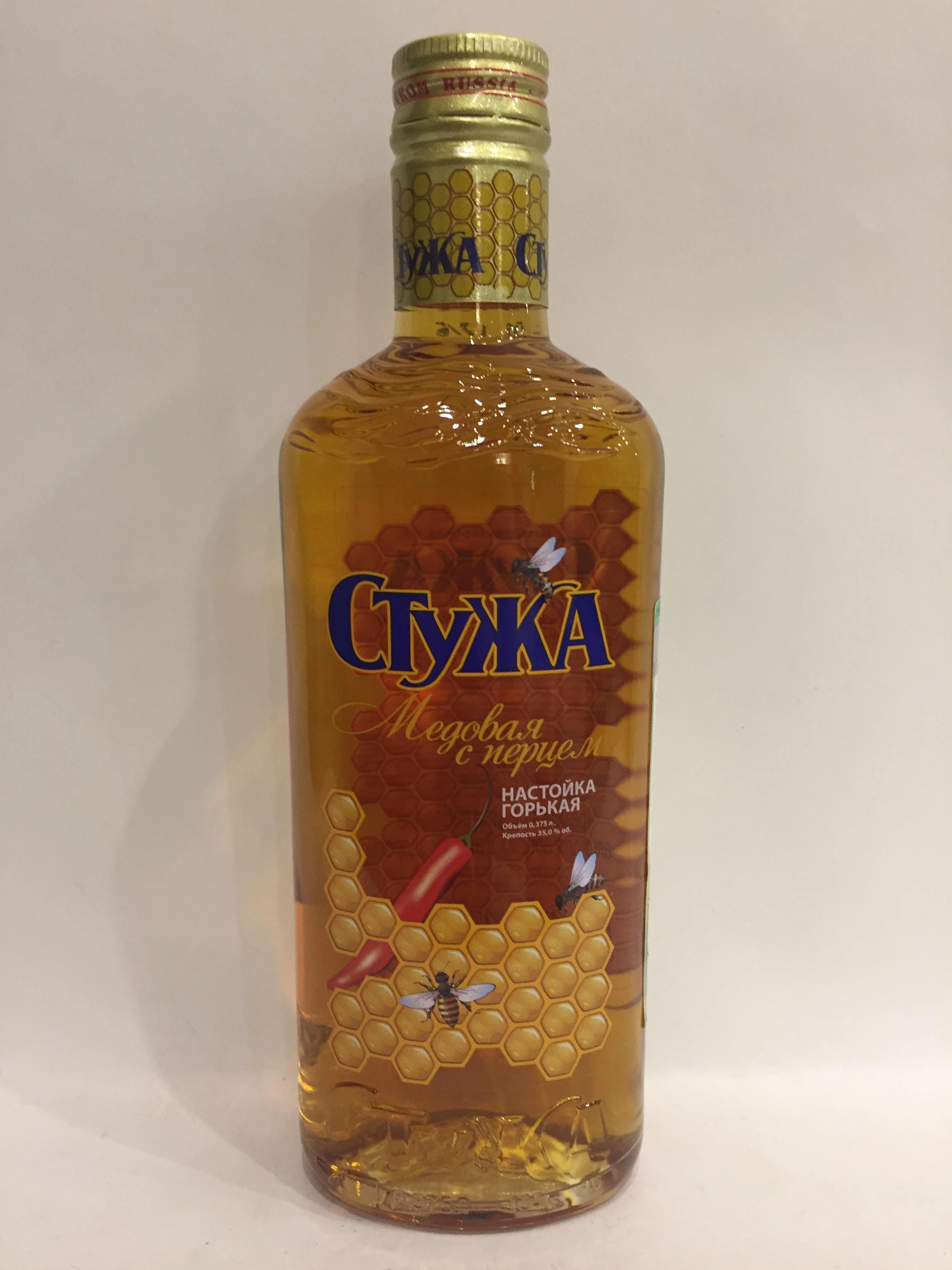 Настойка горькая Стужа медовая с перцем 375 мл